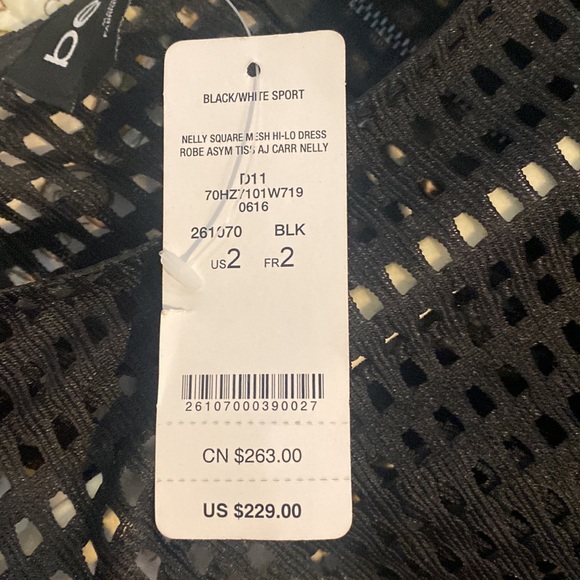 NWT Bebe Nelly Square Mesh Hi-Lo Dress in size 2 - Picture 7 of 7